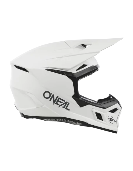 Casco de motocross O'Neal 3SRS Solid Blanco