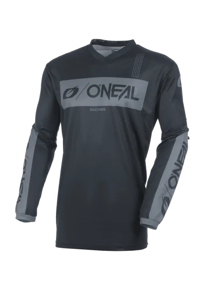 Camiseta de motocross O'Neal Element Racewear Negro/Gris