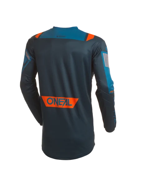 Camiseta de motocross O'Neal Element Factor Azul/Naranja
