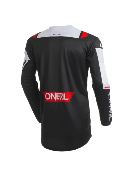 Camiseta de motocross O'Neal Element Negro/Blanco