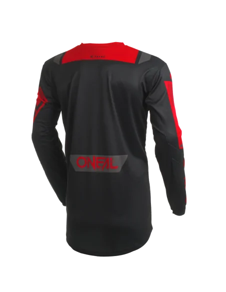Camiseta de motocross O'Neal Element Negro/Rojo