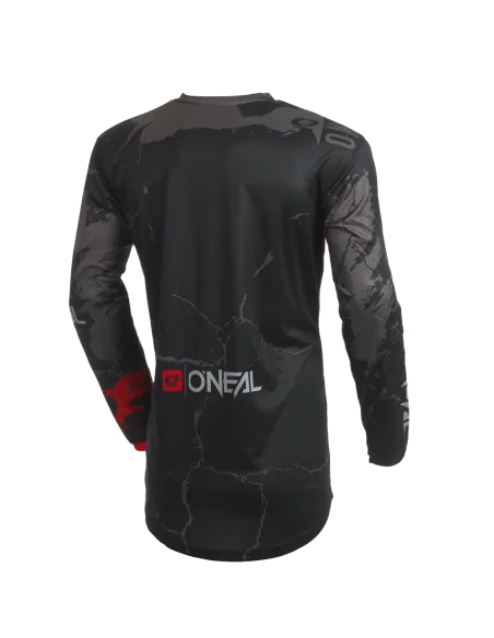 Camiseta de motocross O'Neal Element Acid Negro/Gris