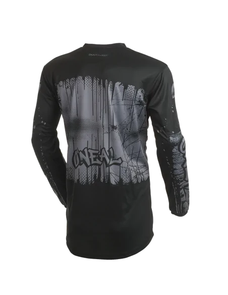 Camiseta de motocross O'Neal Element Rancid Negro/Gris