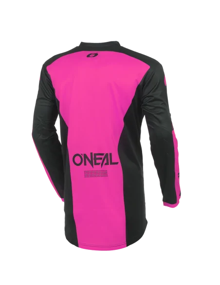 Camiseta de motocross O'Neal Element Racewear Negro/Rosa