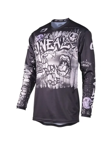 Camiseta MX de niño O'Neal Element Youth Rancid Negro/Gris