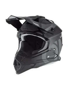 Casco O'Neal 2SRS SLICK Negro/Gris – vista 1