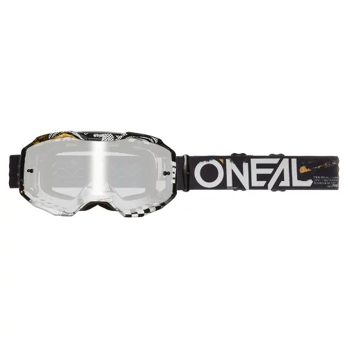Gafas O'Neal B-10 ATTACK Black/White - Silver Mirror – vista 1