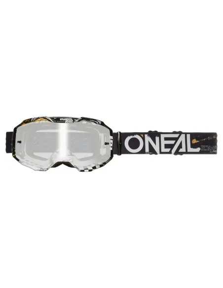 Gafas O'Neal B-10 ATTACK Black/White - Silver Mirror – vista 1