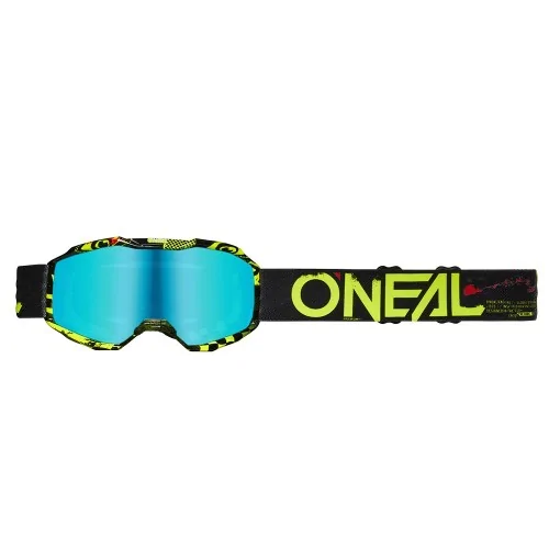Gafas para niños O'Neal B-10 ATTACK Black/Neon Yellow - Radium Blue – vista 1