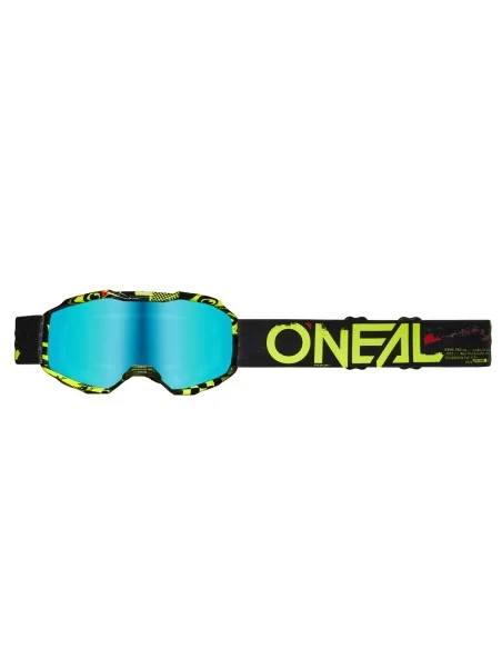Gafas para niños O'Neal B-10 ATTACK Black/Neon Yellow - Radium Blue – vista 1