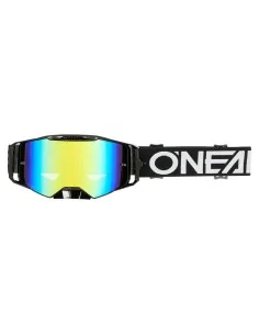 Gafas O'Neal B-55 CRAM Black/White - Radium Gold – vista 1