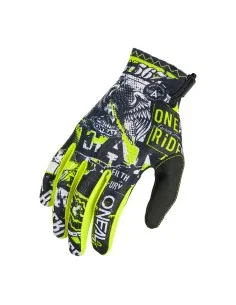 Guantes para niños O'Neal MATRIX ATTACK Negro/Amarillo Neón – vista 1