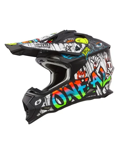 Casco de motocross O'Neal 2SRS Rancid Negro/Blanco
