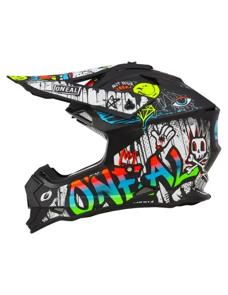 Casco de motocross O'Neal 2SRS Rancid Negro/Blanco