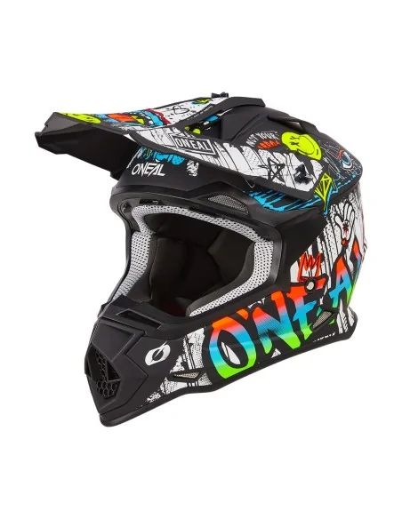 Casco de motocross O'Neal 2SRS Rancid Negro/Blanco