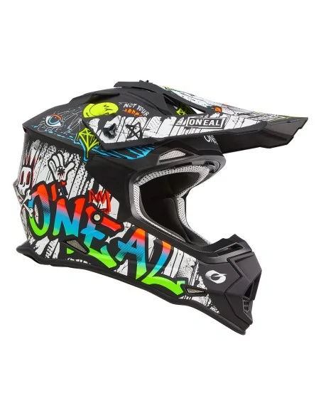 Casco de motocross O'Neal 2SRS Rancid Negro/Blanco
