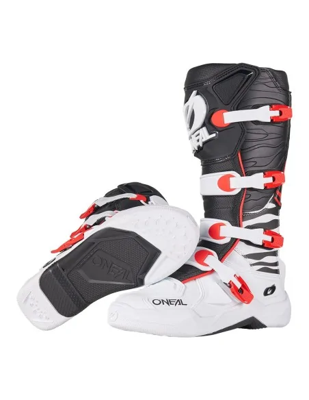 Botas de motocross O'Neal 3SRS Negro/Blanco/Rojo