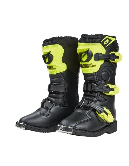 Botas de niño de motocross O'Neal Rider Pro Youth Amarillo flúor