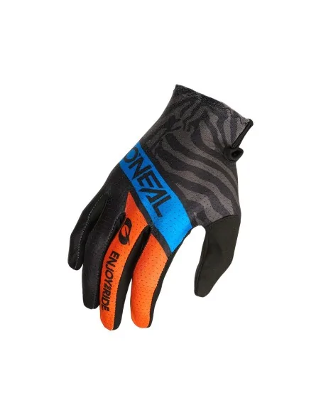 Guantes de niño de motocross O'Neal Matrix Shocker Azul/Naranja