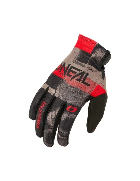 Guantes de motocross O'Neal Matrix Gris/Rojo