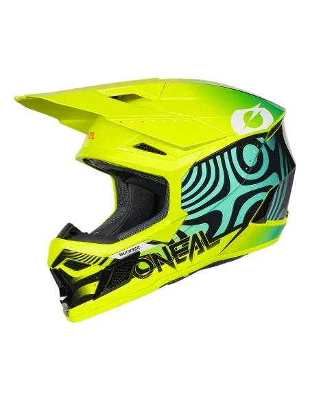 Casco de niño de motocross O'Neal 3SRS Youth Nova Amarillo flúor