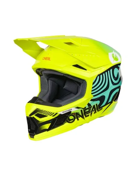 Casco de niño de motocross O'Neal 3SRS Youth Nova Amarillo flúor