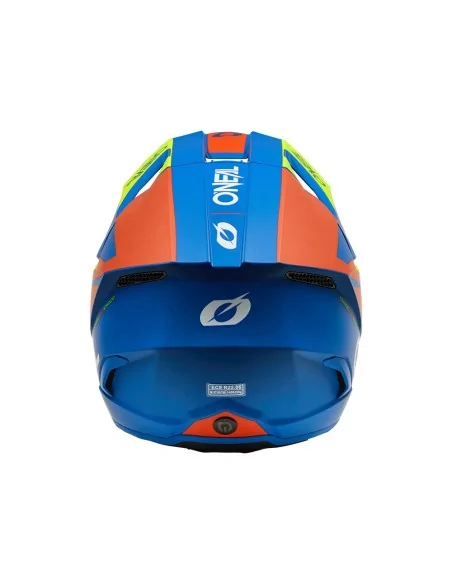 Casco de motocross O'Neal 3SRS Solid Azul/Flúor