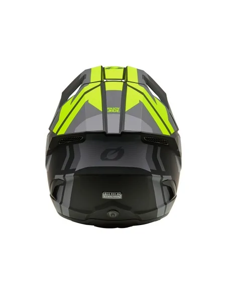 Casco de motocross O'Neal 3SRS Ride Negro/Gris/Amarillo flúor
