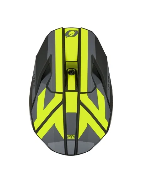 Casco de motocross O'Neal 3SRS Ride Negro/Gris/Amarillo flúor