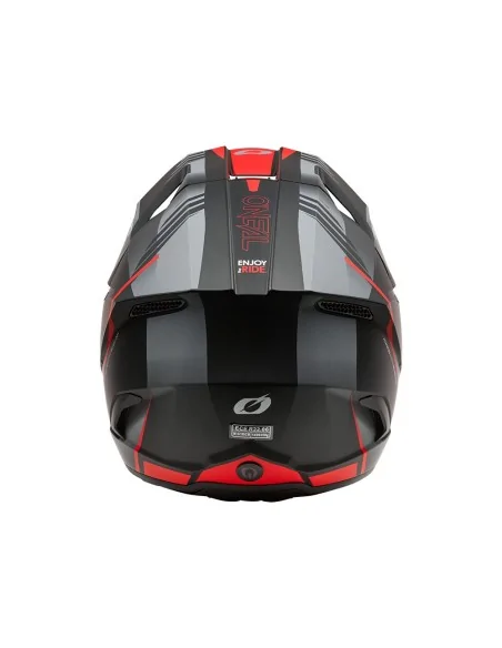 Casco de motocross O'Neal 3SRS Haze Negro/Gris/Rojo