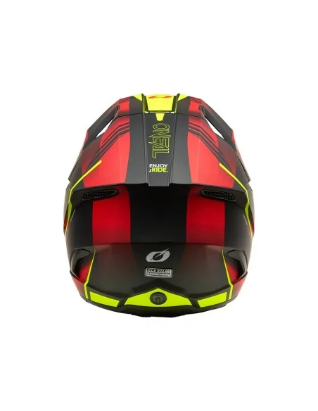 Casco de motocross O'Neal 3SRS Haze Negro/Rojo/Amarillo flúor