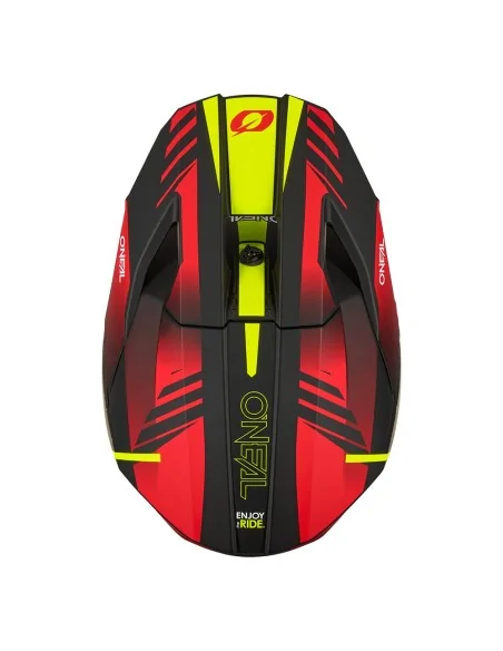 Casco de motocross O'Neal 3SRS Haze Negro/Rojo/Amarillo flúor