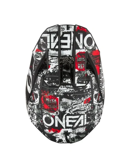 Casco de motocross O'Neal 3SRS Attack Negro/Blanco