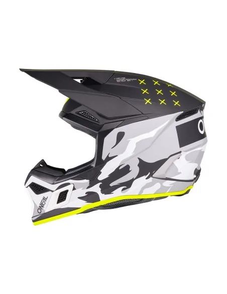 Casco de motocross O'Neal 3SRS Heat Negro/Gris