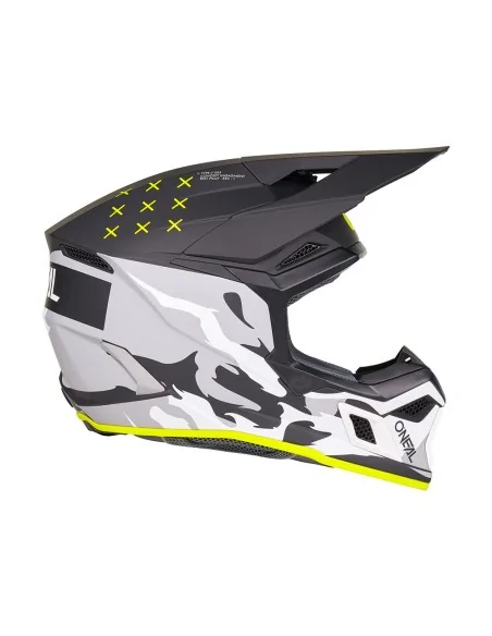 Casco de motocross O'Neal 3SRS Heat Negro/Gris