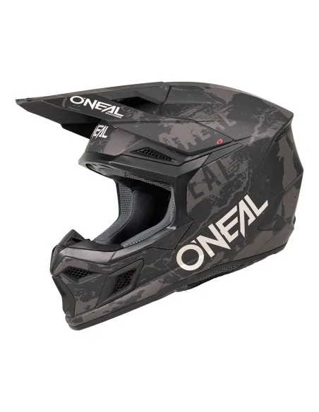 Casco de motocross O'Neal 3SRS Acid Negro/Gris