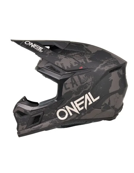 Casco de motocross O'Neal 3SRS Acid Negro/Gris