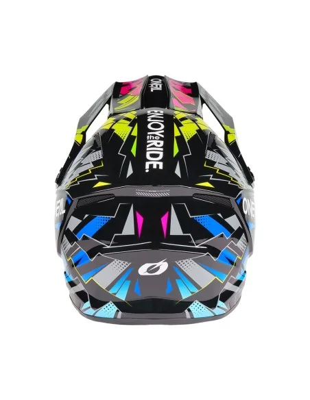 Casco de niño de motocross O'Neal 1SRS Youth Stixx Negro/Multicolor