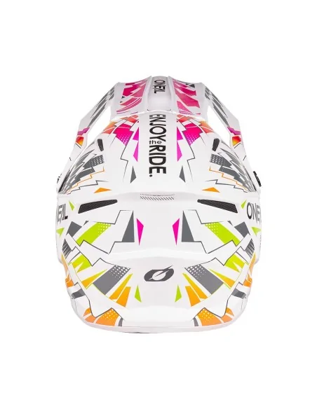 Casco de niño de motocross O'Neal 1SRS Youth Stixx Blanco/Multicolor