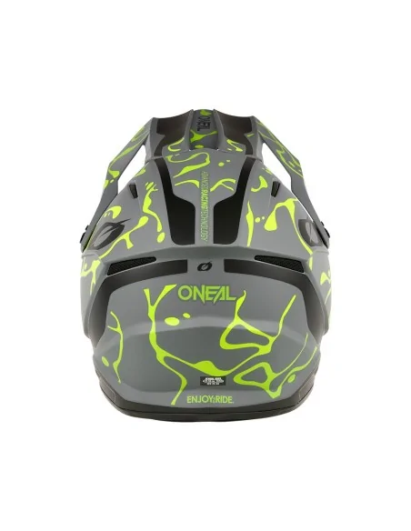 Casco de motocross O'Neal 1SRS Splash Gris/Amarillo flúor