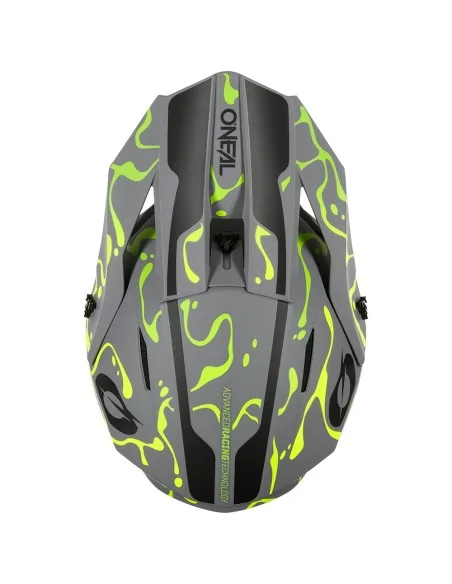 Casco de motocross O'Neal 1SRS Splash Gris/Amarillo flúor