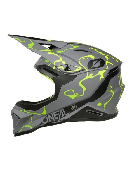 Casco de motocross O'Neal 1SRS Splash Gris/Amarillo flúor