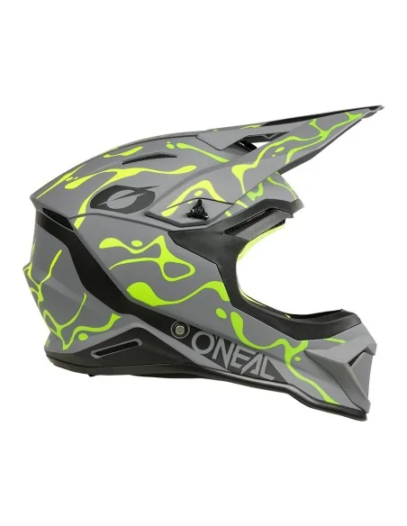 Casco de motocross O'Neal 1SRS Splash Gris/Amarillo flúor