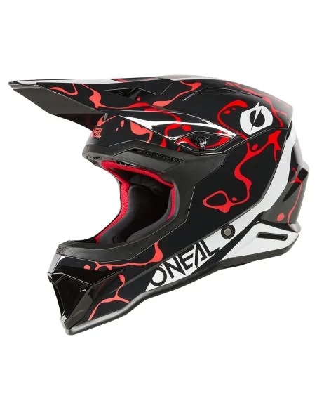 Casco de motocross O'Neal 1SRS Splash Negro/Rojo