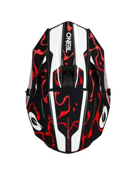 Casco de motocross O'Neal 1SRS Splash Negro/Rojo