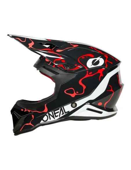 Casco de motocross O'Neal 1SRS Splash Negro/Rojo