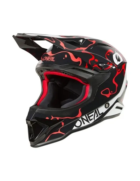 Casco de motocross O'Neal 1SRS Splash Negro/Rojo