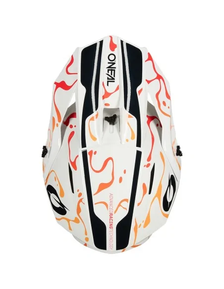 Casco de motocross O'Neal 1SRS Splash Blanco/Naranja