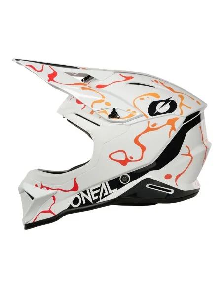 Casco de motocross O'Neal 1SRS Splash Blanco/Naranja