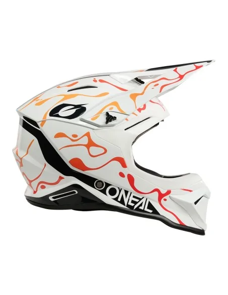 Casco de motocross O'Neal 1SRS Splash Blanco/Naranja